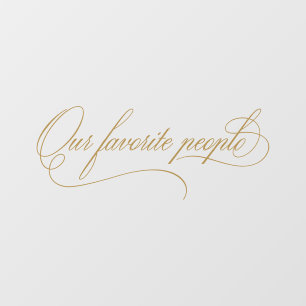 Elegant Our Favourite People Wedding Mirror Decal