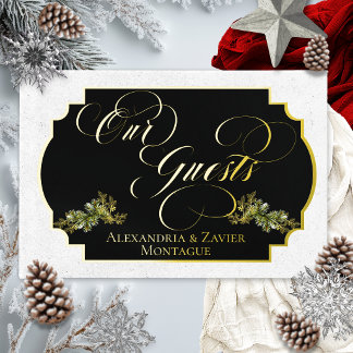Elegant Our Guests - Black Guest Book