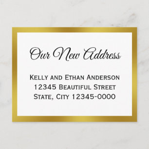 Elegant Our New Address Moving Announcement Postcard