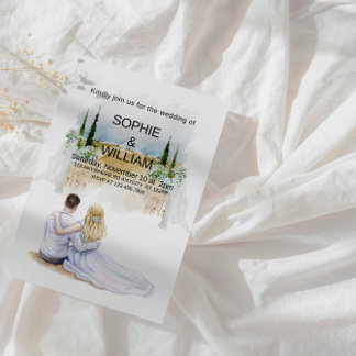 Elegant Outdoor Wedding Ceremony Party Invitation