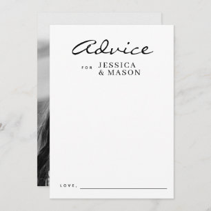 Elegant Overlay Modern Wedding Advice Cards