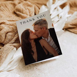 Elegant Overlay Modern Wedding Thank You Card