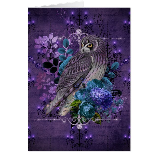 Elegant owl floral vintage chandeliers and jewels (Front)