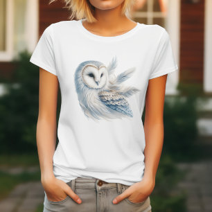 Elegant Owl in Watercolor T-Shirt