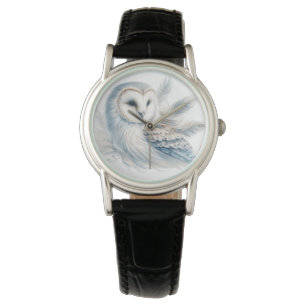 Elegant Owl in Watercolor Watch