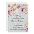 Elegant Painted Floral 70th Birthday Party