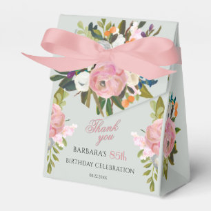 Elegant Painted Pink Floral 85th birthday favours  Favour Box