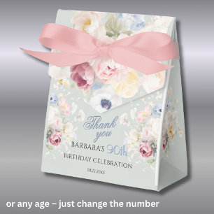 Elegant Painted Pink Floral 90th birthday favours  Favour Box