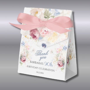 Elegant Painted Pink Floral 90th birthday favours  Favour Box