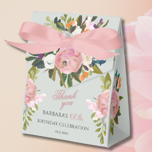 Elegant Painted Pink Floral birthday favors  Favour Box