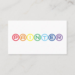 Elegant Painters rainbow coloured circles Business Card