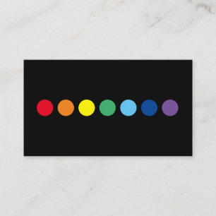 Elegant Painters rainbow coloured dots Business Card