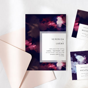 Elegant Painting Modern Brush Stroke Wedding Invitation
