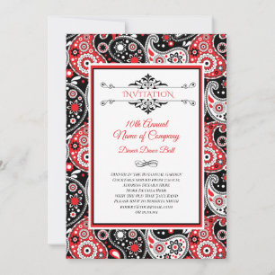 Elegant Paisley Country Western Style Party Invitation