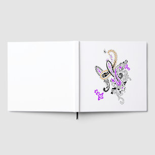 Elegant Paisley Floral Guest Book
