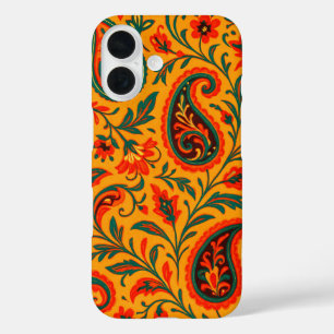 Elegant Paisley Floral Pattern iPhone 16 Case