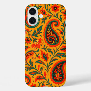 Elegant Paisley Floral Pattern iPhone 16 Plus Case
