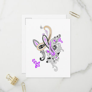 Elegant Paisley Invitation Postcard