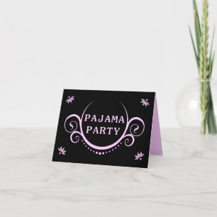 elegant pajama party invitation
