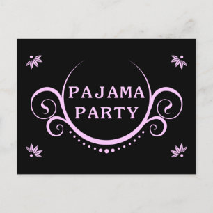 elegant pajama party invitation