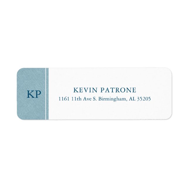 Elegant Pale Blue | Blue Minimalistic Text (Front)
