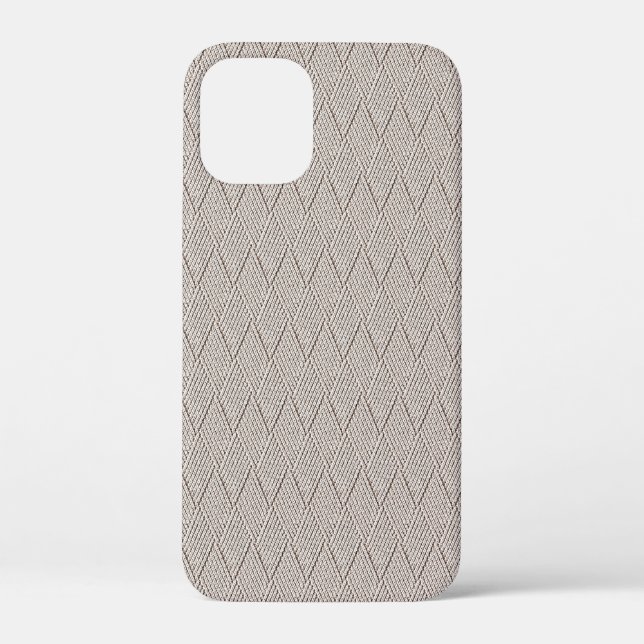 Elegant Pale Cream Faux Diamond Knit Pattern  Case-Mate iPhone Case (Back)