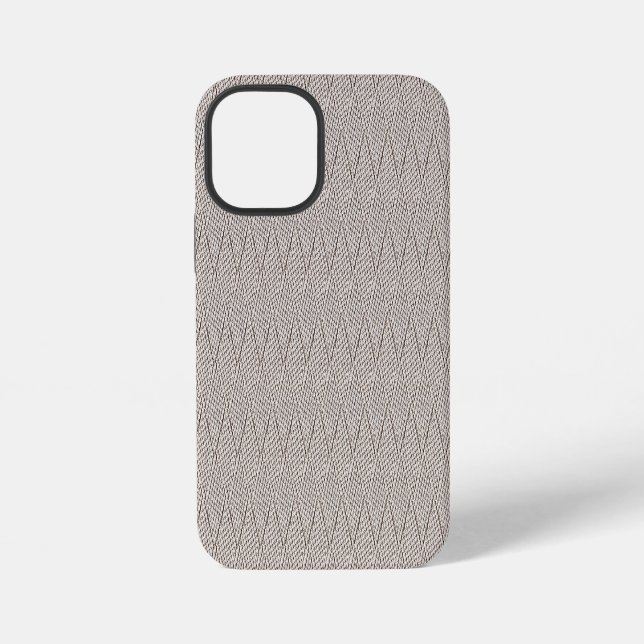 Elegant Pale Cream Faux Diamond Knit Pattern  iPhone Case (Back)