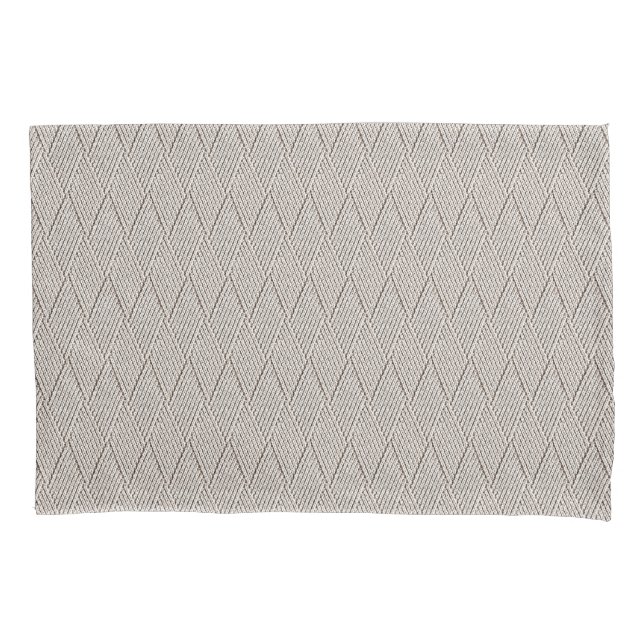 Elegant Pale Cream Faux Diamond Knit Pattern  Pillowcase (Front)