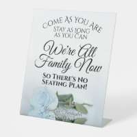 Elegant Pale Dusty Blue Rose Open Seating Wedding