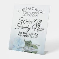 Elegant Pale Dusty Blue Rose Open Seating Wedding