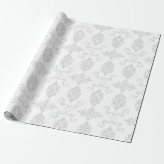 Elegant Pale Grey & White Wedding Wrapping Paper