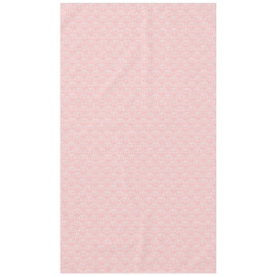 Elegant Pale Pink and White Floral Damask Pattern Tablecloth
