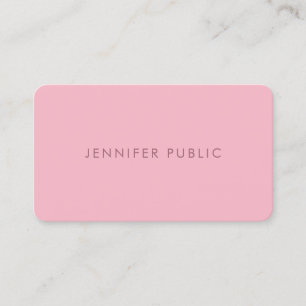 Elegant Pale Pink Clean Design Template Pretty Top Business Card
