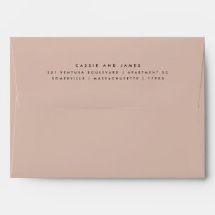 Elegant Pale Pink Pre-Addressed Wedding Envelope