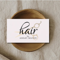 Elegant Pale Rose Faux Metal Scissors Hairstylist