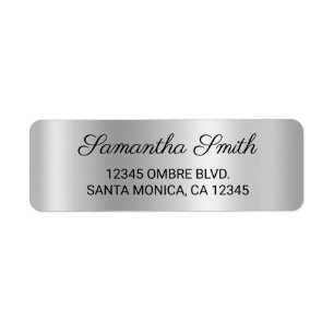 Elegant Pale Silver Grey Ombre Foil