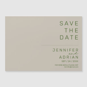 Elegant Pale Silver Minimal Modern Save The Date