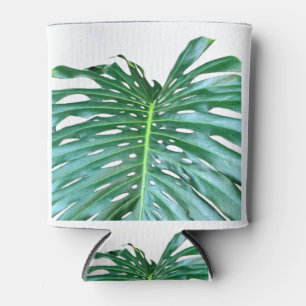Elegant Palm Leaf tropical jungle rainforest leaf Can Cooler