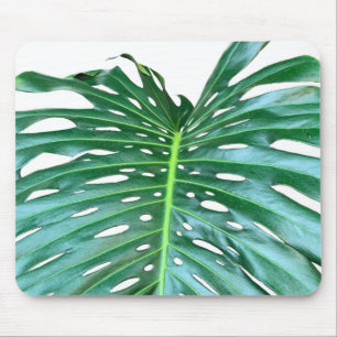 Elegant Palm Leaf tropical jungle rainforest leaf Mouse Mat