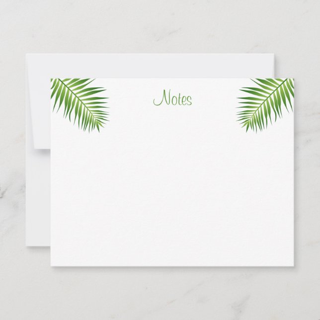 Elegant Palm Leaves Handwritten Script Modern Card (Front)