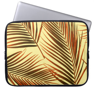 Elegant Palm Repeat Pattern Design Laptop Sleeve