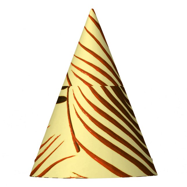 Elegant Palm Repeat Pattern Design Party Hat (Front)