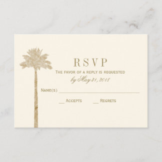 Elegant Palm RSVP Card