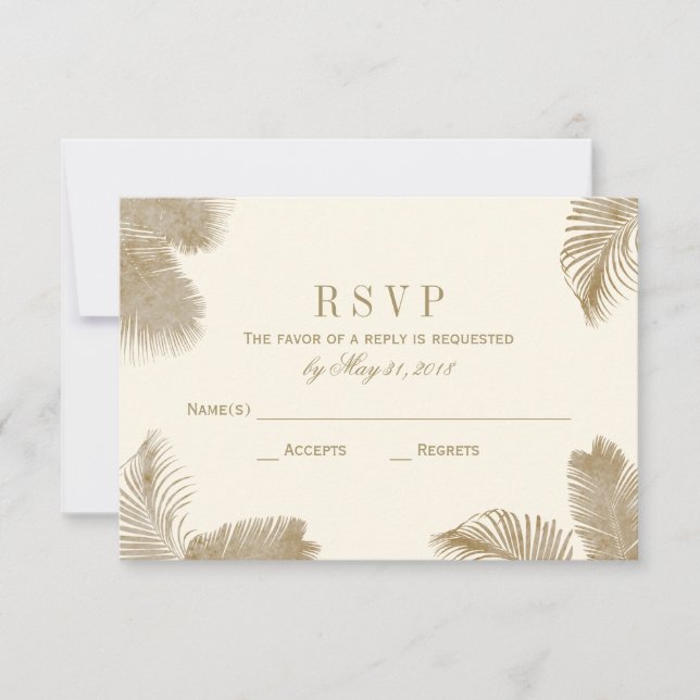 Elegant Palm RSVP Card (Front)