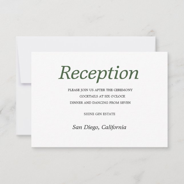 Elegant  Palm Tree  Chic Wedding RSVP (Front)