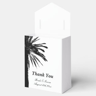 Elegant palm tree wedding party favour boxes