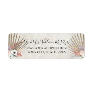 Elegant Palm White Floral Tropical Foliage Wedding