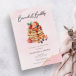 Elegant Pancakes Pink Bridal Brunch Shower Invitation<br><div class="desc">Elegant Pancakes Pink Bridal Brunch Shower Invitation</div>