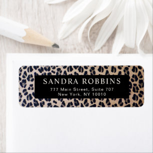 Elegant panther pattern with light beige name