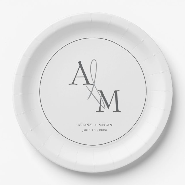 Elegant Paper Plates | Personalised Party Style (Front)